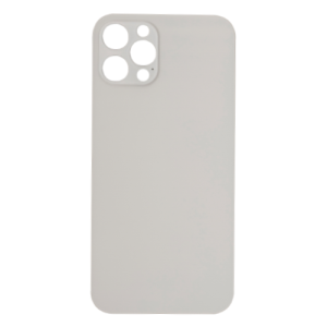 Back Glass Compatible for iPhone 12 Pro (Large Camera Hole) (Aftermarket) - White